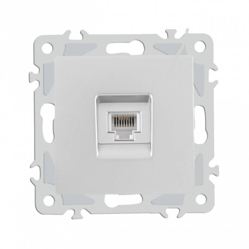 Розетка Arte Milano 206.51-1.silver