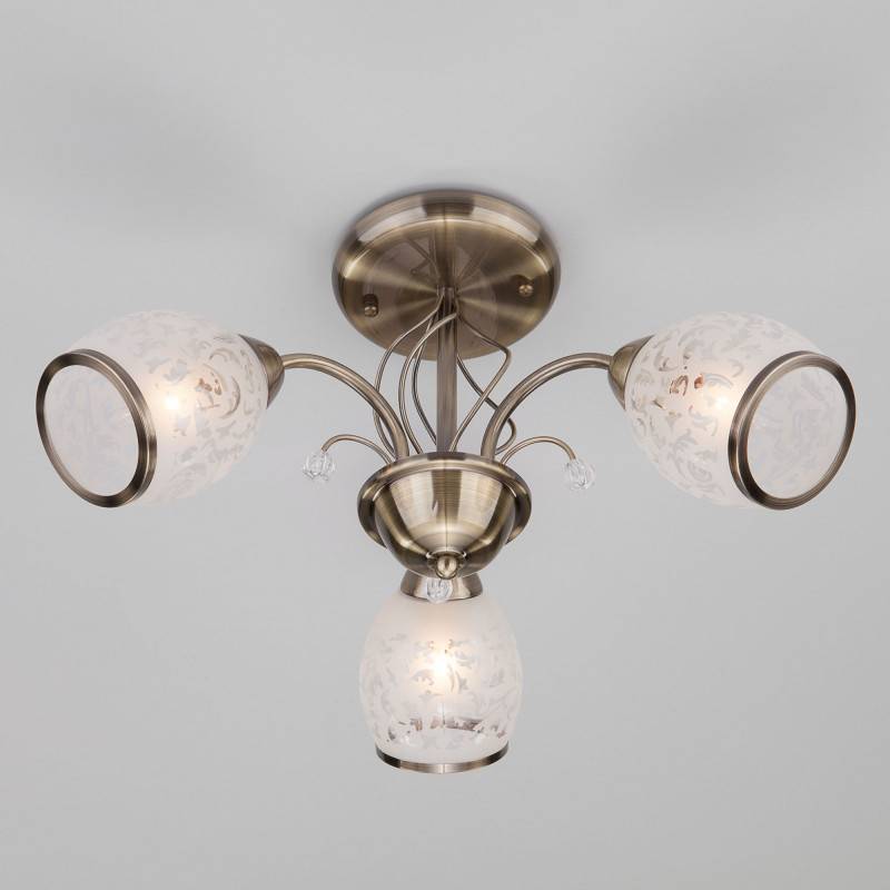 Люстра на штанге Eurosvet 30026/3 античная бронза