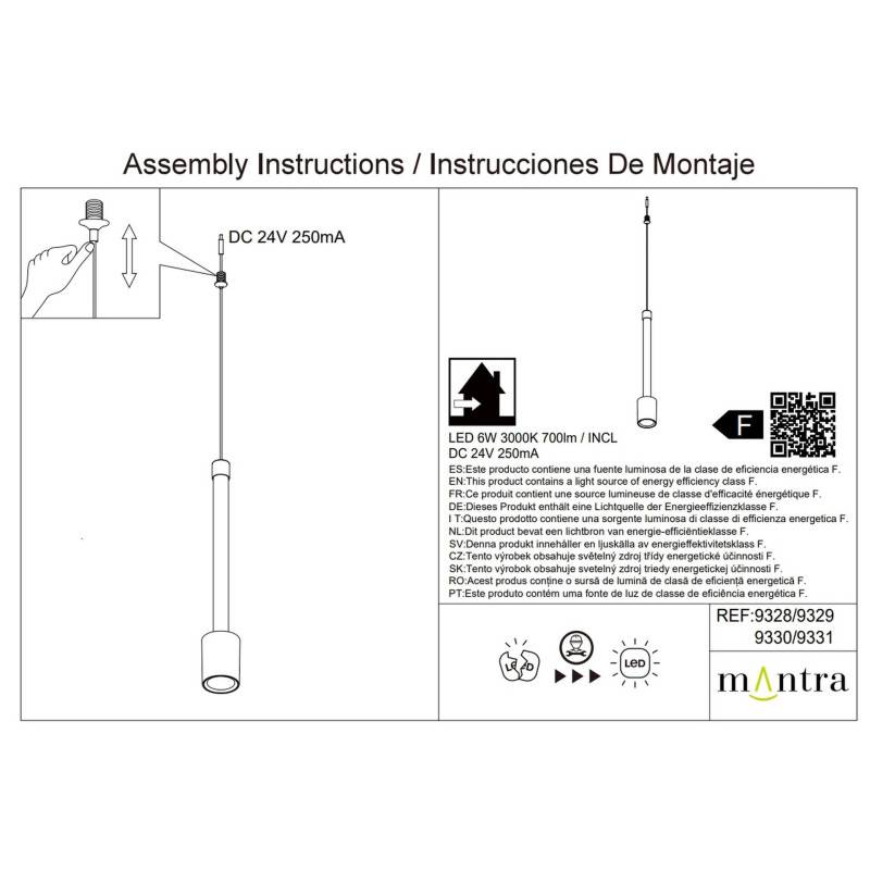Подвесной светильник Mantra 9331