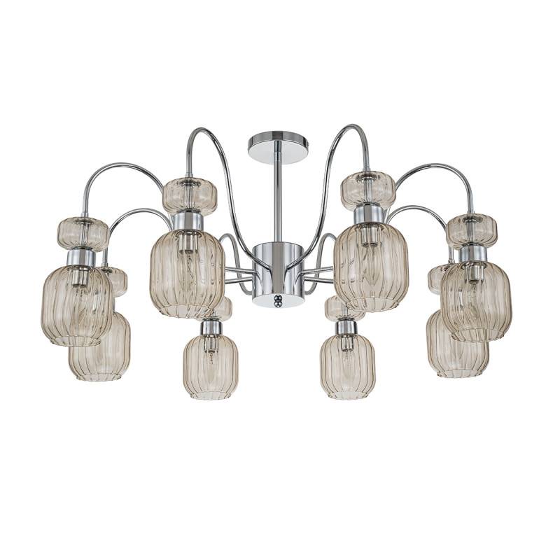 Люстра на штанге Escada 1141/8PL Chrome/Beige