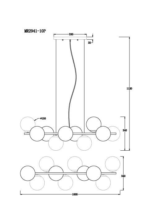 Подвесная люстра MyFar MR2941-10P