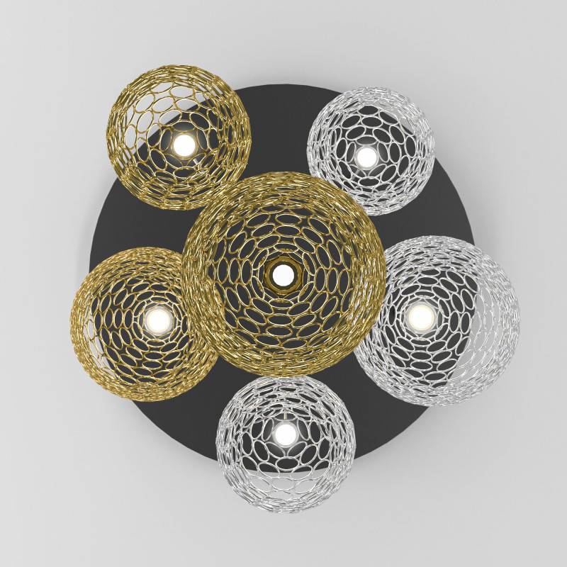 Каскадная люстра Eurosvet 90352/6 золото/хром