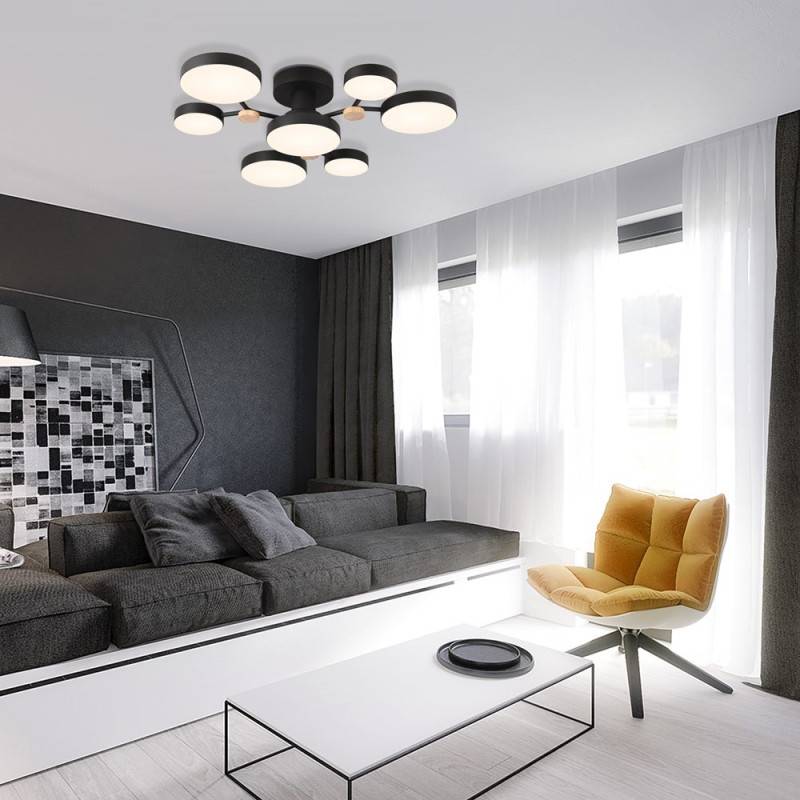 Накладная люстра LED4U L3201-700 BK