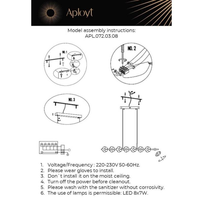Подвесной светильник APLOYT APL.072.03.08