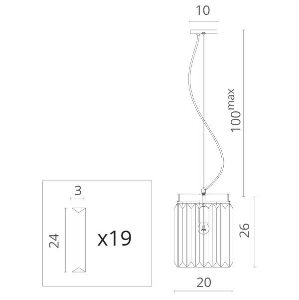 Подвесной светильник Divinare 3001/01 SP-1