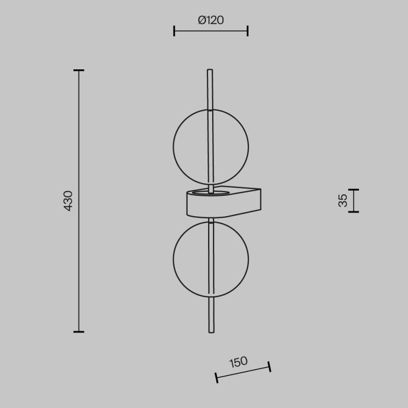Бра Maytoni MOD478WL-L8B3K