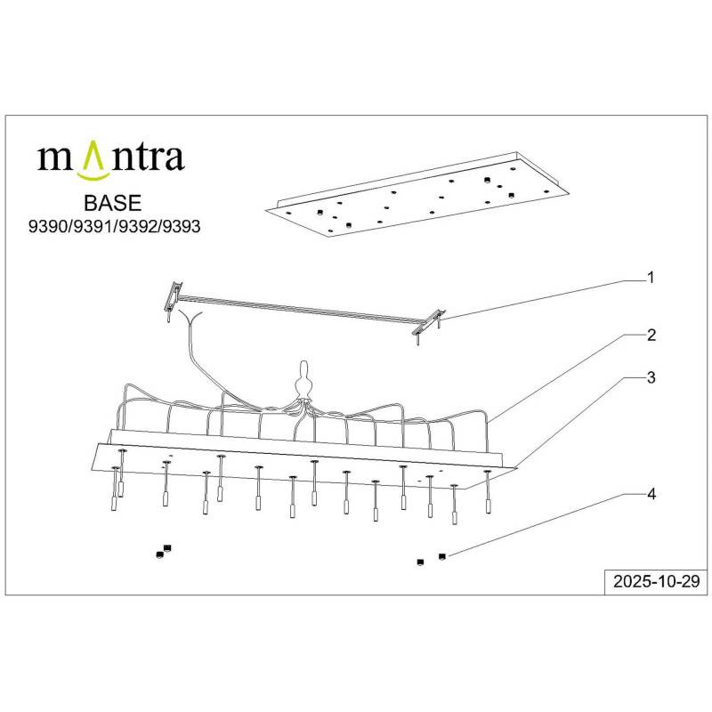 Подвесной светильник Mantra 9392+9245 (14L)