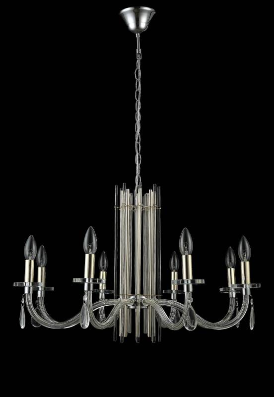 Подвесная люстра Crystal Lux AURELIO SP8 GOLD+CHROME/TRANSPARENT