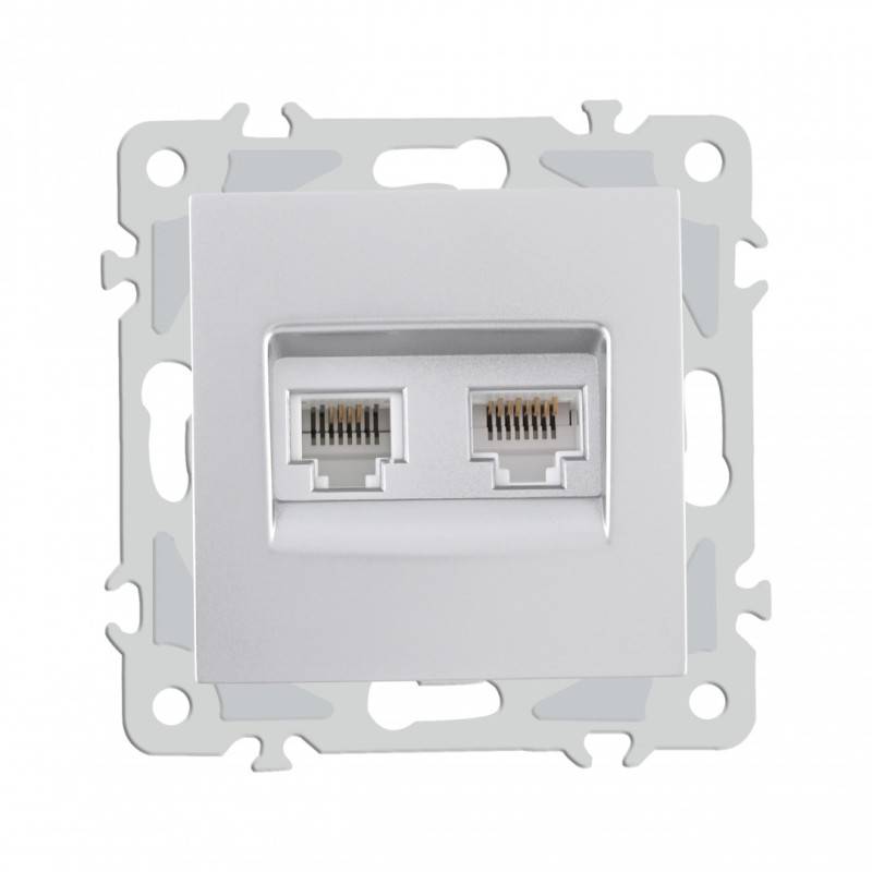 Розетка Arte Milano 206.44-1.silver