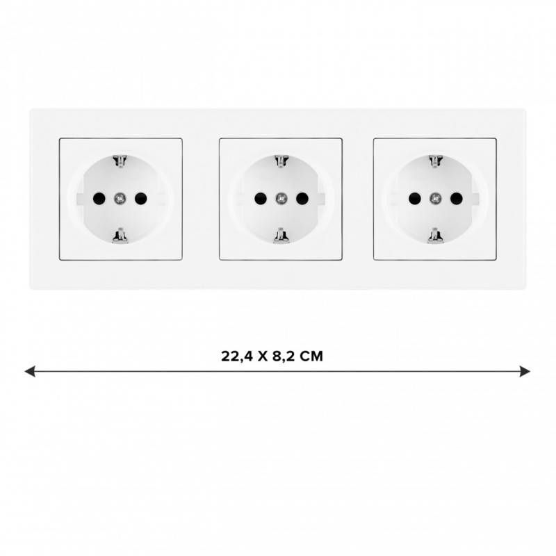Розетка Arte Milano SET06-3-40-1x3 white
