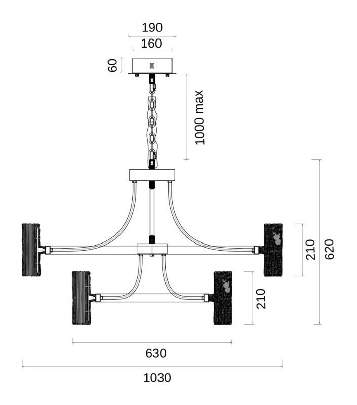 Подвесная люстра Fluorite FL1090-24P