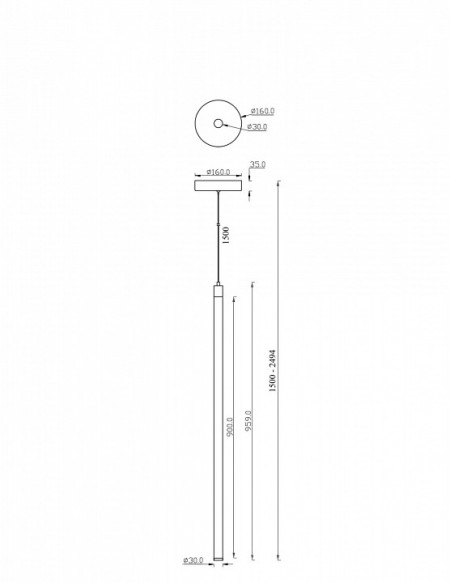 Подвесной светильник Maytoni Ray P021PL-L20W3K