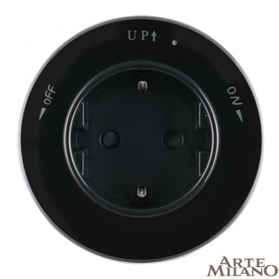 Трековая система розеток Arte Milano 380011TS/ES Black