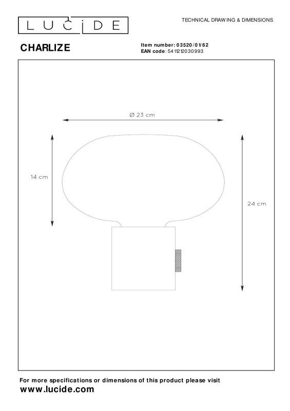 Настольная лампа LUCIDE 03520/01/62