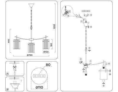 Подвесная люстра Ambrella Light LH56033