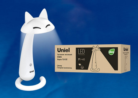 Настольная лампа декоративная Uniel TLD-532 TLD-532 White/LED/360Lm/4500K/Dimmer
