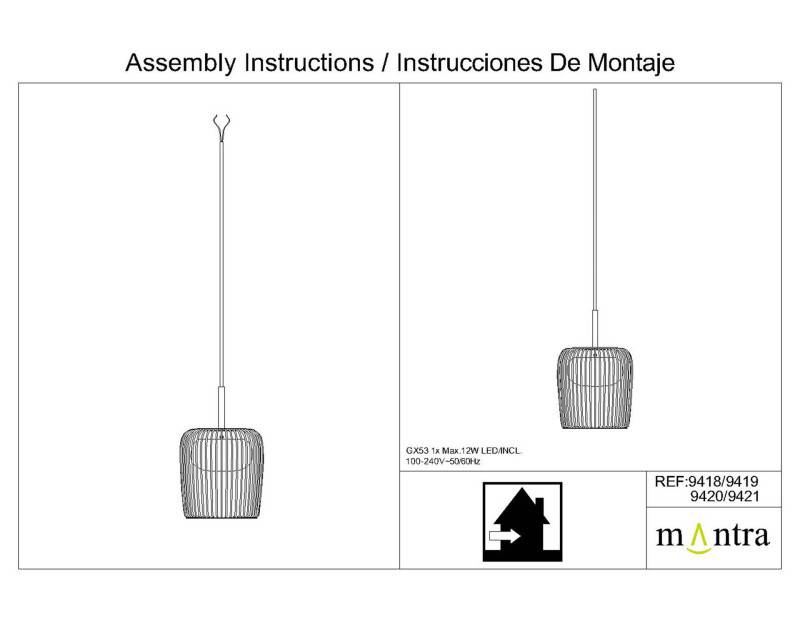 Подвесной светильник Mantra 9420