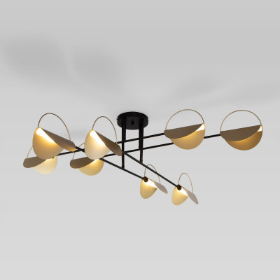 Накладная люстра Eurosvet 70148/8 черный/золото