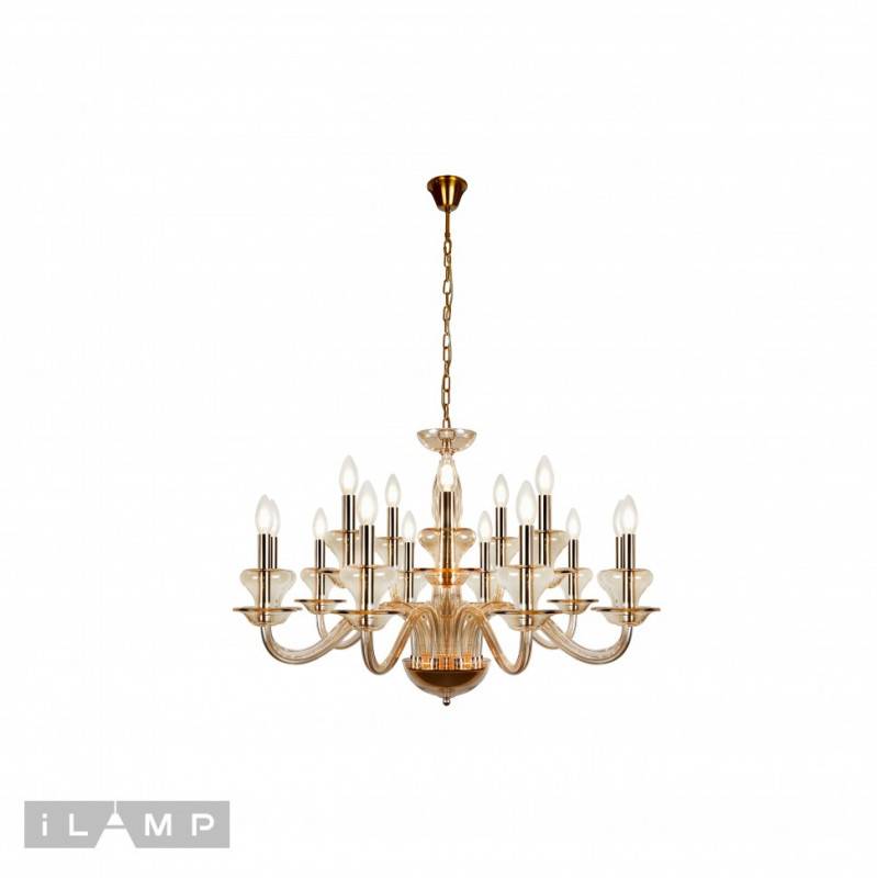 Подвесная люстра iLamp P9448-10+5 Gold