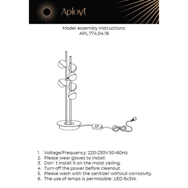 Настольная лампа APLOYT APL.774.04.18