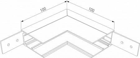 Соединитель угловой L-образный для треков накладных Elektrostandard Slim Magnetic a061238
