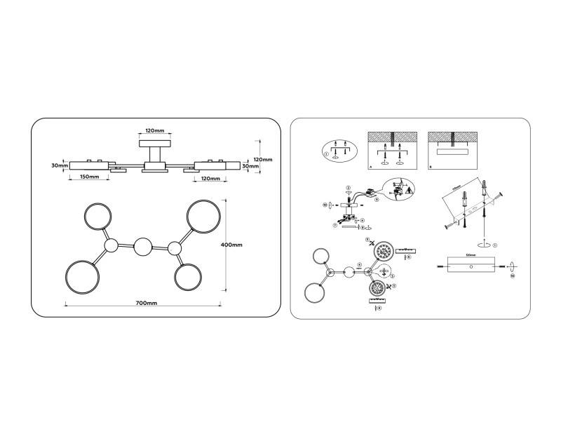 Люстра на штанге Ambrella Light FL4858