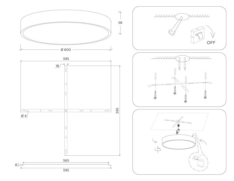 Накладной светильник Ambrella Light FV5535