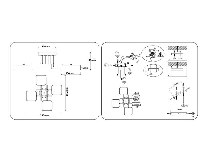 Накладной светильник Ambrella Light FL516341