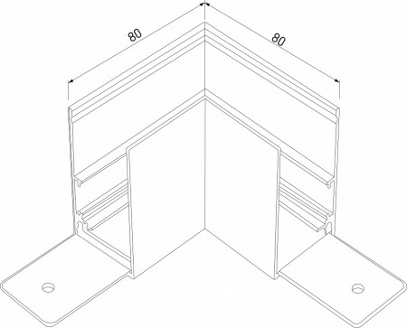Соединитель угловой L-образный для треков накладных Elektrostandard Slim Magnetic a062194