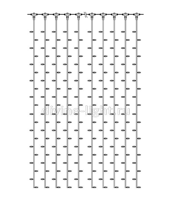 Светодиодный занавес Laitcom PCL601-10-2B