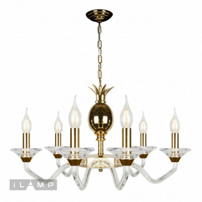 Подвесная люстра iLamp YT2049-8 GD+Cear