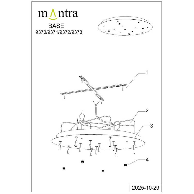 Подвесной светильник Mantra 9372+9245 (14L)