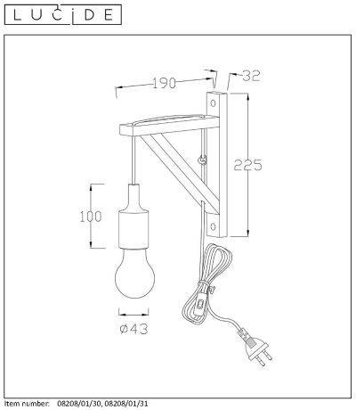 Бра LUCIDE 08208/01/31