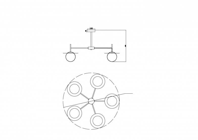 Люстра на штанге Freya FR5202PL-05BS