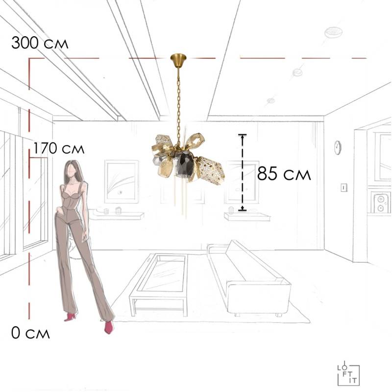 Подвесная люстра LOFT IT 10401/600S