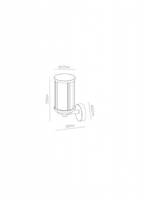 Светильник настенный ARTE Lamp A1036AL-1BK