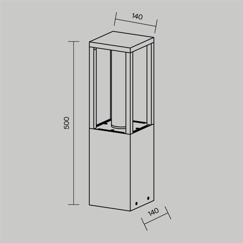 Садово-парковый светильник Maytoni O480FL-L12B3K