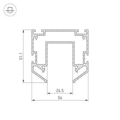 Профиль для шинопроводов Arlight 035719