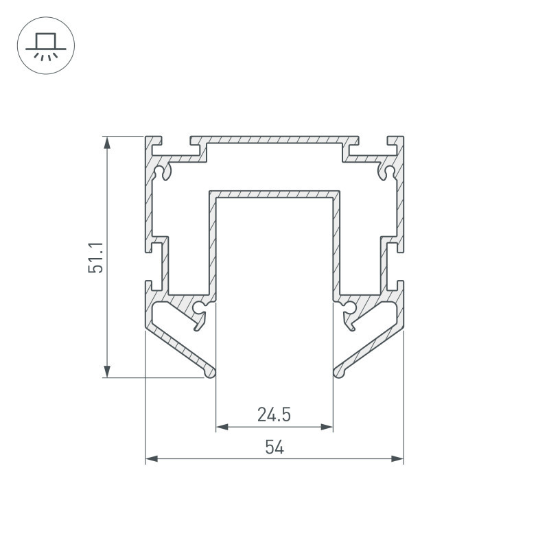Профиль для шинопроводов Arlight 035719