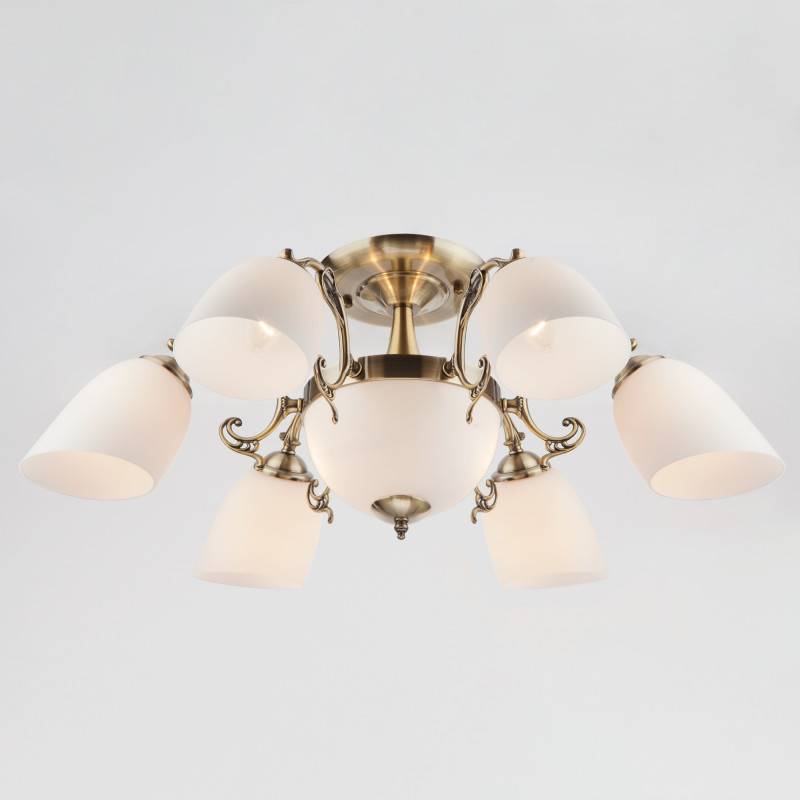 Люстра на штанге Eurosvet 22010/6+2 античная бронза