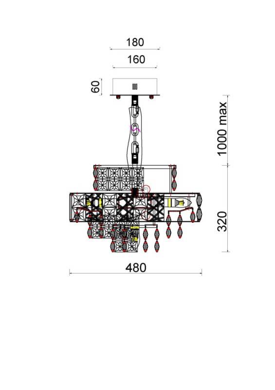 Подвесная люстра Fluorite FL1059-13P