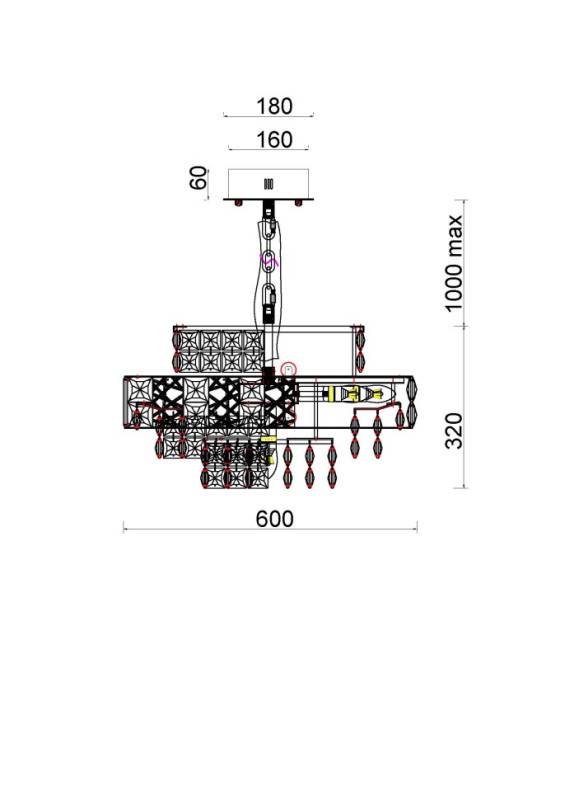 Подвесная люстра Fluorite FL1059-16P