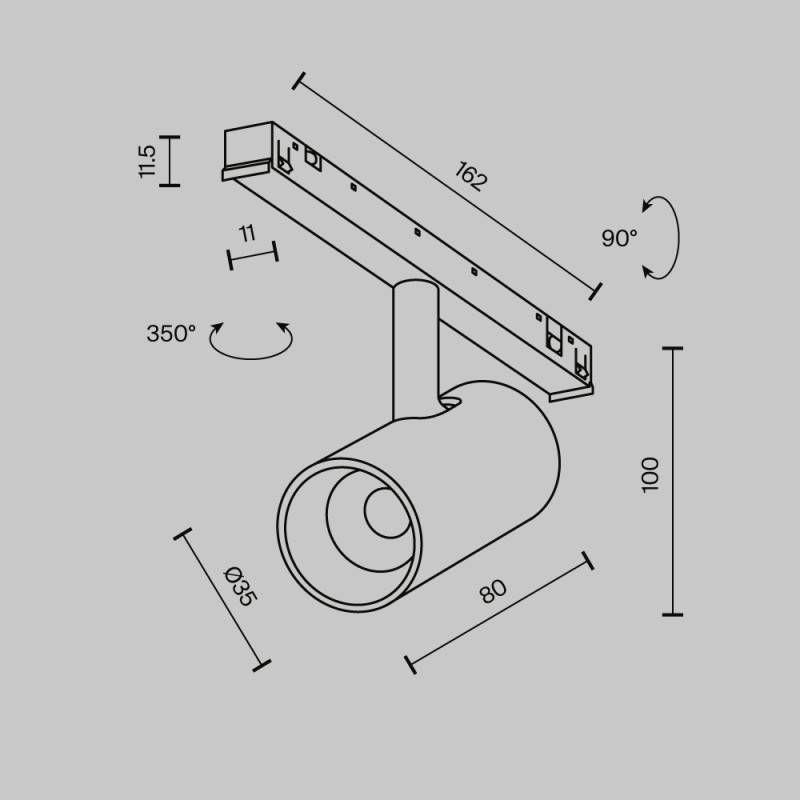 Светильник на шине Maytoni Technical TR243-5W3K-B