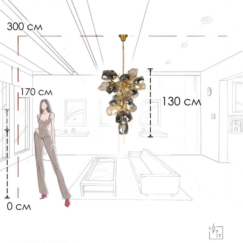 Подвесная люстра LOFT IT 10401/800M