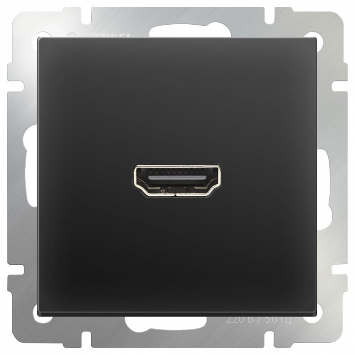 Розетка HDMI без рамки Werkel Черный матовый WL08-60-11