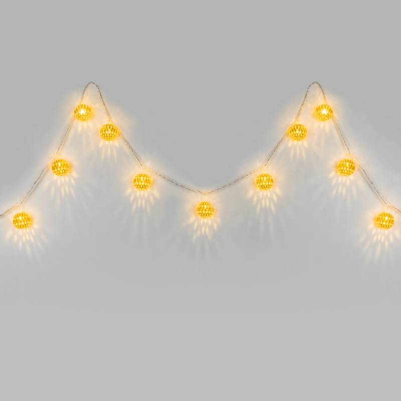 Светодиодная нить Eurosvet 400-003 золото/теплый белый с эффектом мерцания 2,