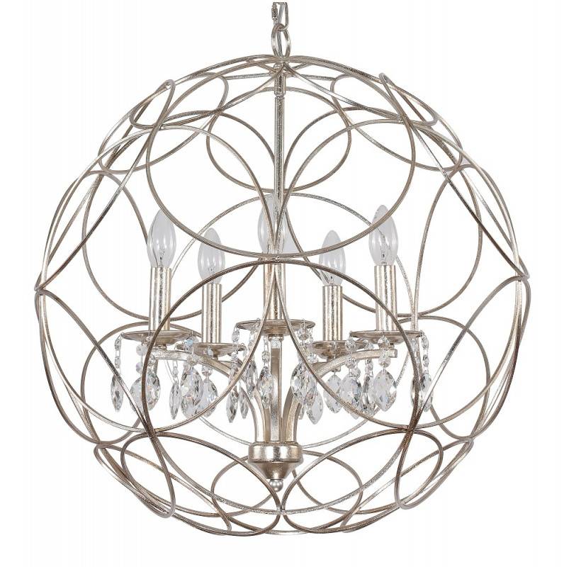 Подвесная люстра Crystal Lux ARIA SP5 SILVER