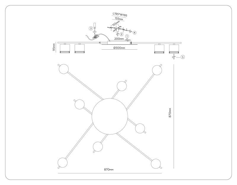 Накладной светильник Ambrella Light FL51760