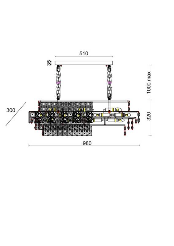 Подвесная люстра Fluorite FL1059-17P