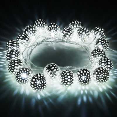 Светодиодная нить Eurosvet 400-003 хром/белый с эффектом мерцания 2,8м IP20